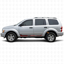 Autocollant Vinyle Bandes Latérales à Drapeau à Damier pour Dodge Durango 2004-2009 3
