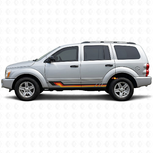 Déco Vinyle Style Vintage avec Bandes Latérales pour Dodge Durango 2004-2009 1