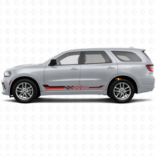 Autocollant en vinyle bandes latérales damier pour Dodge Durango 2011+ 3