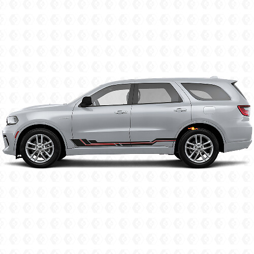 Autocollant en vinyle de bas de caisse à bandes courbées pour Dodge Durango 2011+ 1