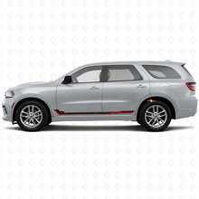 Autocollant en vinyle à bandes latérales style course pour Dodge Durango 2011+ 3