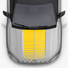 Autocollants vinyle à doubles bandes capot pour Jeep Compass 2026 3