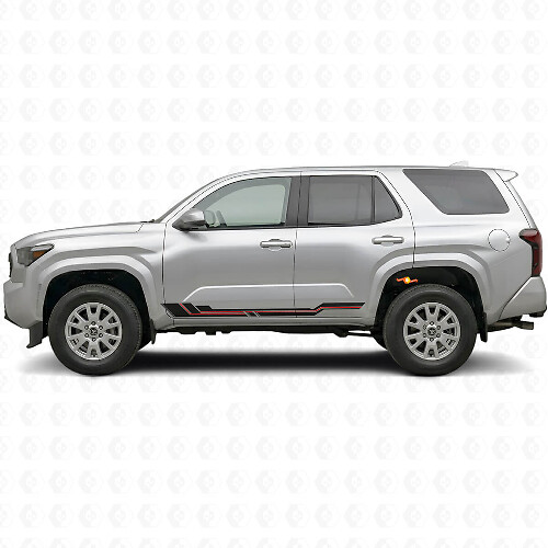 Autocollant en vinyle avec bandes courbes pour bas de caisse Toyota 4Runner 2024+