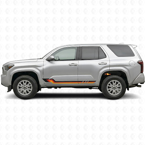 Décalcomanie en vinyle à rayures latérales style vintage pour Toyota 4Runner 2024+ 1