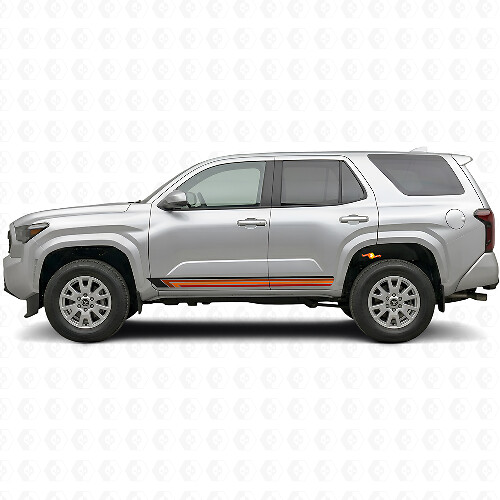 Autocollant vinyle latéral à bandes droites vintage pour Toyota 4Runner 2024+