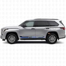 Autocollant en vinyle à rayures latérales à drapeau à damier pour Toyota Sequoia 2022+ 2