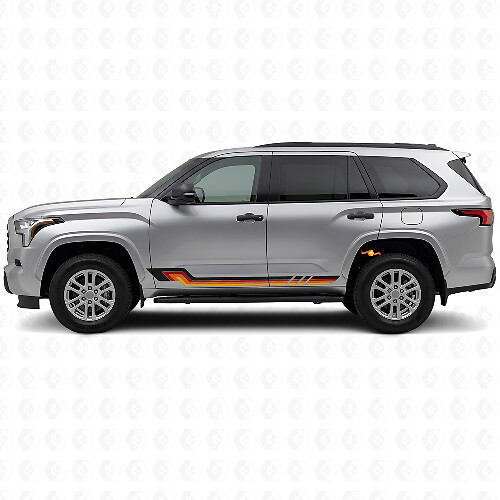Autocollant en vinyle à bandes latérales style vintage pour Toyota Sequoia 2022+