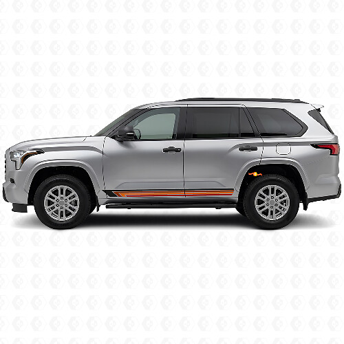 Autocollant latéral en vinyle à rayures droites vintage pour Toyota Sequoia 2022+