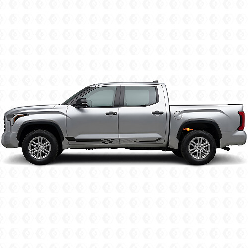 Autocollant vinyle à rayures latérales à damier pour Toyota Tundra 2022+