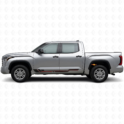 Autocollant en vinyle avec bandes courbes pour bas de caisse Toyota Tundra 2022+