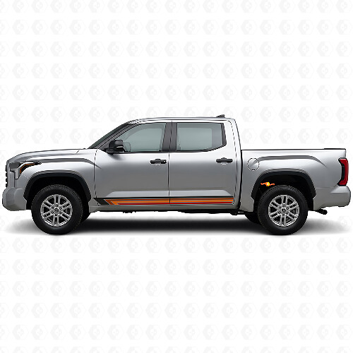 Autocollant vinyle latéral à rayures droites vintage pour Toyota Tundra 2022+