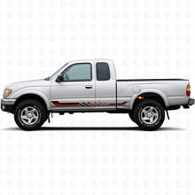 Autocollant en vinyle à rayures latérales à damier pour Toyota Tacoma 1995-2004_3