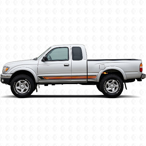 Autocollant Vinyle Latéral à Bandes Droites Vintage pour Toyota Tacoma 1995-2004_1
