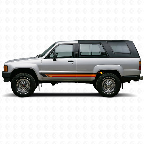 Autocollant vinyle latéral bandes droites vintage pour Toyota 4Runner 1984-1989_1
