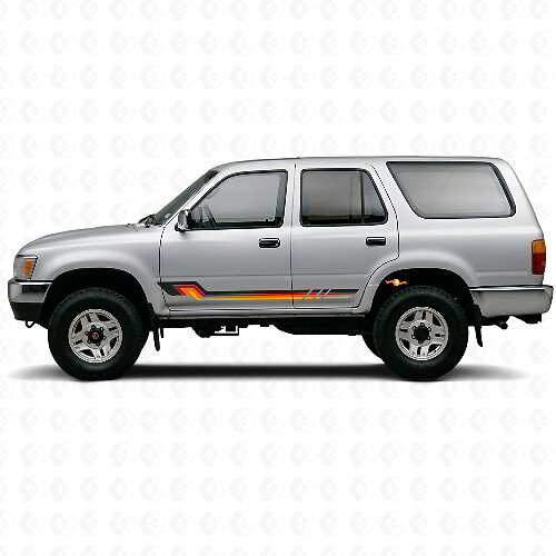 Autocollant en vinyle à bandes latérales style vintage pour Toyota 4Runner 1989-1995_1