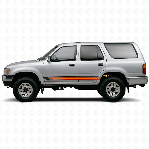 Autocollant vinyle latéral à rayures droites vintage pour Toyota 4Runner 1989-1995_1