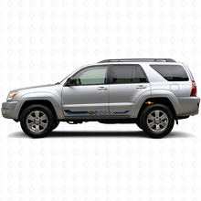 Autocollant en vinyle à rayures latérales à damier pour Toyota 4Runner 2002-2009_2