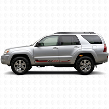 Autocollant en vinyle à rayures latérales à damier pour Toyota 4Runner 2002-2009_3