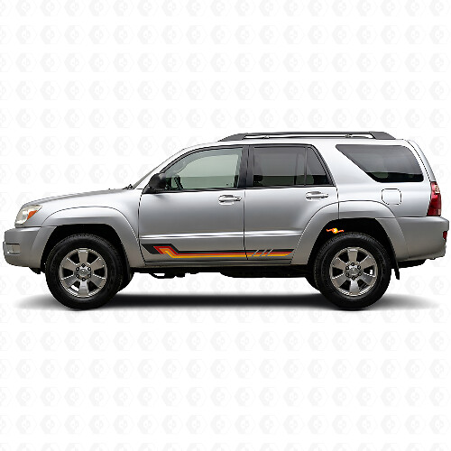 Autocollant en vinyle rayures latérales style vintage pour Toyota 4Runner 2002-2009_1