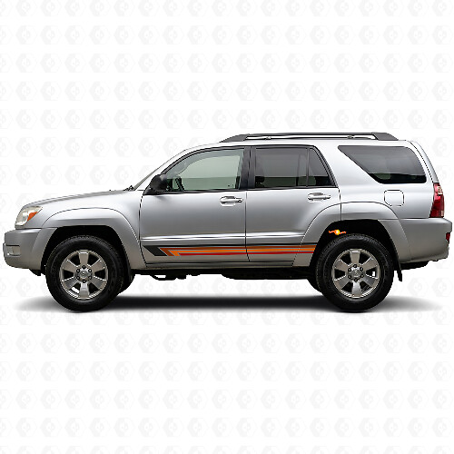 Autocollant vinyle latéral à rayures droites vintage pour Toyota 4Runner 2002-2009
