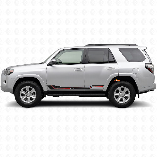Autocollant en vinyle à bandes courbes pour bas de caisse Toyota 4Runner 2009-2024_1