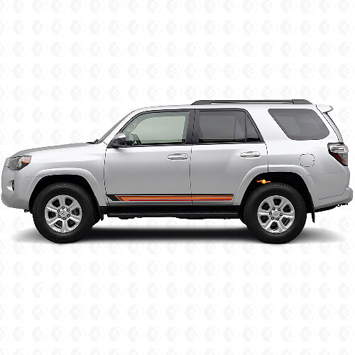 Autocollant vinyle latéral rayures droites vintage pour Toyota 4Runner 2009-2024_1