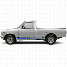 Autocollant en vinyle à rayures latérales à damier pour Toyota Hilux 1968-1972_2