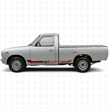 Autocollant en vinyle à rayures latérales à damier pour Toyota Hilux 1968-1972_3