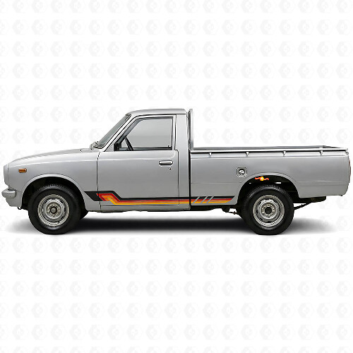 Autocollant en vinyle à bandes latérales style vintage pour Toyota Hilux 1968-1972_1