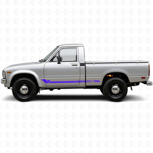 Autocollant latéral en vinyle à rayures nid d'abeille pour Toyota Hilux 1978-1983_2