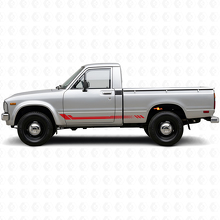 Autocollant latéral en vinyle à rayures nid d'abeille pour Toyota Hilux 1978-1983_3