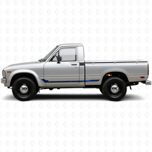 Autocollant en vinyle bandes latérales style course pour Toyota Hilux 1978-1983_2