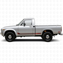 Autocollant en vinyle bandes latérales style course pour Toyota Hilux 1978-1983_3