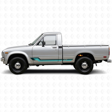 Autocollant en vinyle à bandes latérales style vintage pour Toyota Hilux 1978-1983_2