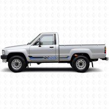 Déco Vinyle Bandes Latérales Drapeau à Damier pour Toyota Hilux 1983-1988_2