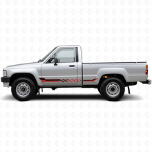 Déco Vinyle Bandes Latérales Drapeau à Damier pour Toyota Hilux 1983-1988_3
