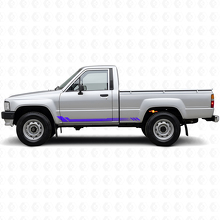 Autocollant en vinyle latéral à rayures nid d'abeille pour Toyota Hilux 1983-1988_2