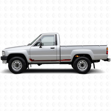 Autocollant en vinyle bandes latérales style course pour Toyota Hilux 1983-1988_3
