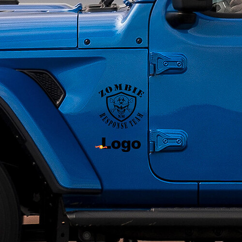 Autocollant vinyle logo équipe de réponse à une épidémie de zombies pour Jeep Wrangler Rubicon