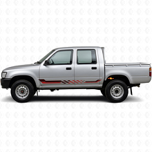 Autocollant Vinyle à Rayures Latérales Damier pour Toyota Hilux 1988-1997_3