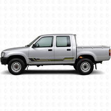 Déco Autocollante en Vinyle avec Bandes Courbes pour Bas de Caisson Toyota Hilux 1988-1997_2