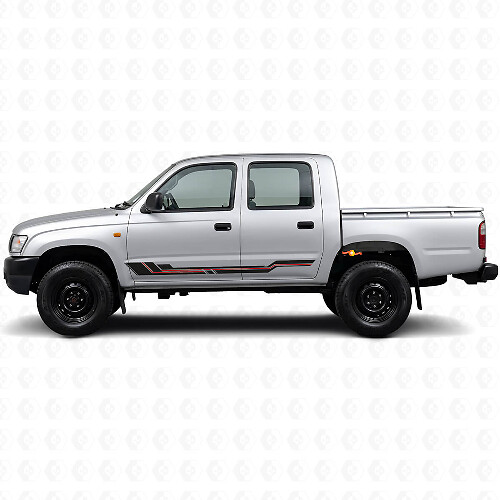 Autocollant en vinyle pour bas de caisse avec bandes courbées pour Toyota Hilux 1997-2004