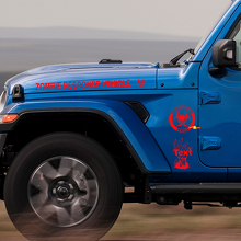 Kit d'autocollants vinyle logo Équipe de réponse à une épidémie de zombies pour Jeep Wrangler Rubicon 3
