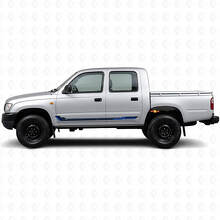 Autocollant en vinyle bandes latérales style course pour Toyota Hilux 1997-2004_2