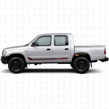 Autocollant en vinyle bandes latérales style course pour Toyota Hilux 1997-2004_3