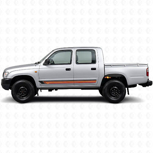 Autocollant latéral vinyle à bandes droites vintage pour Toyota Hilux 1997-2004
