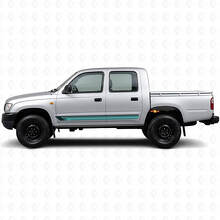 Autocollant latéral vinyle à bandes droites vintage pour Toyota Hilux 1997-2004_2