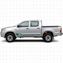 Autocollant Vinyle Bandes Latérales Style Vintage pour Toyota Hilux 2004-2015_2