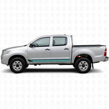 Autocollant latéral vinyle à rayures droites vintage pour Toyota Hilux 2004-2015_2