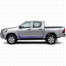 Autocollant latéral en vinyle à rayures en nid d'abeille pour Toyota Hilux 2015+_2